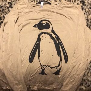 Long sleeve penguin tee